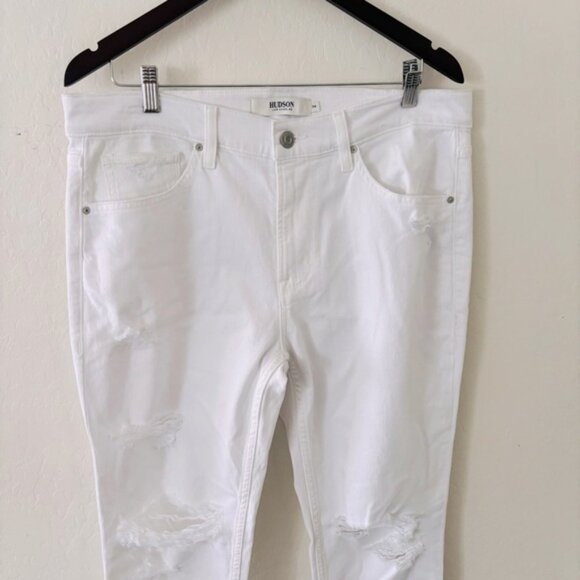 Hudson Zack Men’s Jeans White Distressed Size 34 - Picture 3 of 9